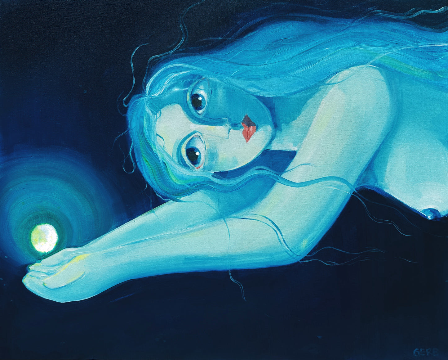 Moon Bath, 24x30"