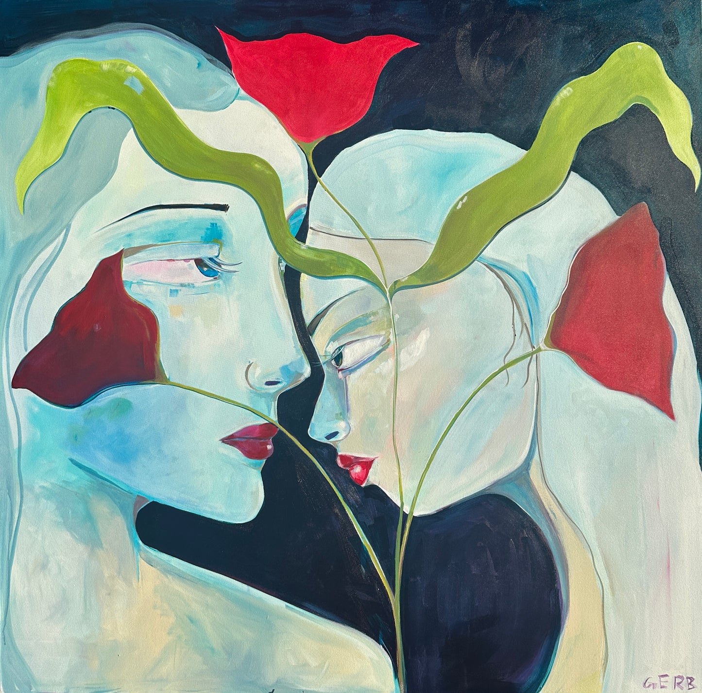Morning Roses, 60x60"