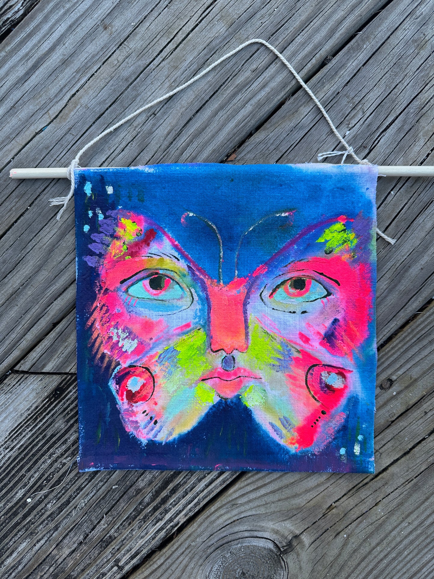 Hanging Original: Butterfly Face