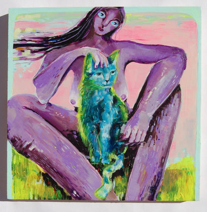 Purr: Acrylic on Panel