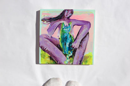 Purr: Acrylic on Panel