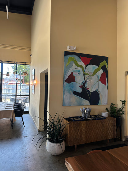 Morning Roses, 60x60"