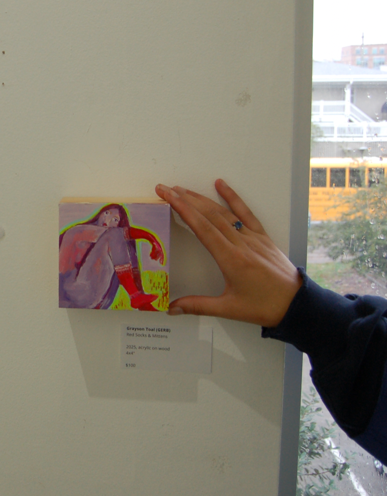 Red Socks & Mittens: Acrylic on Panel