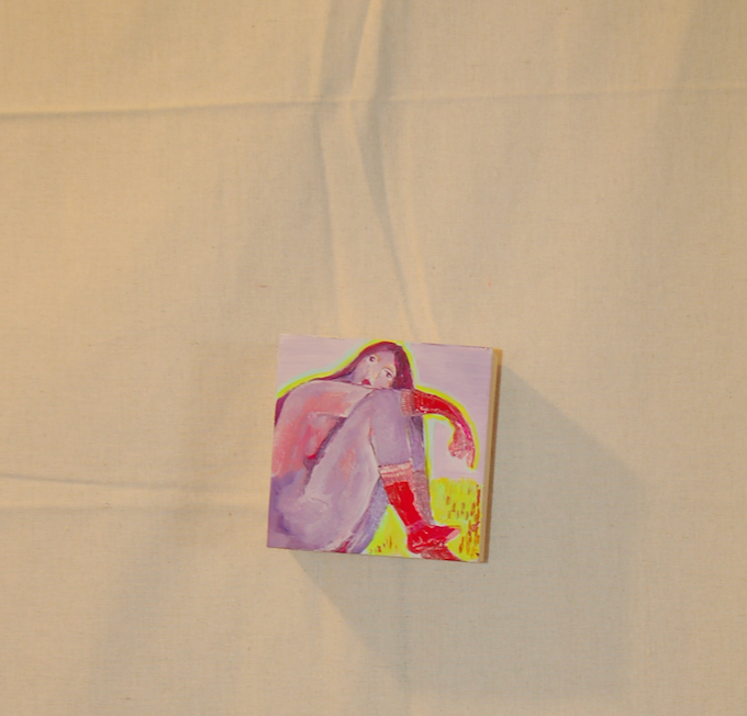 Red Socks & Mittens: Acrylic on Panel