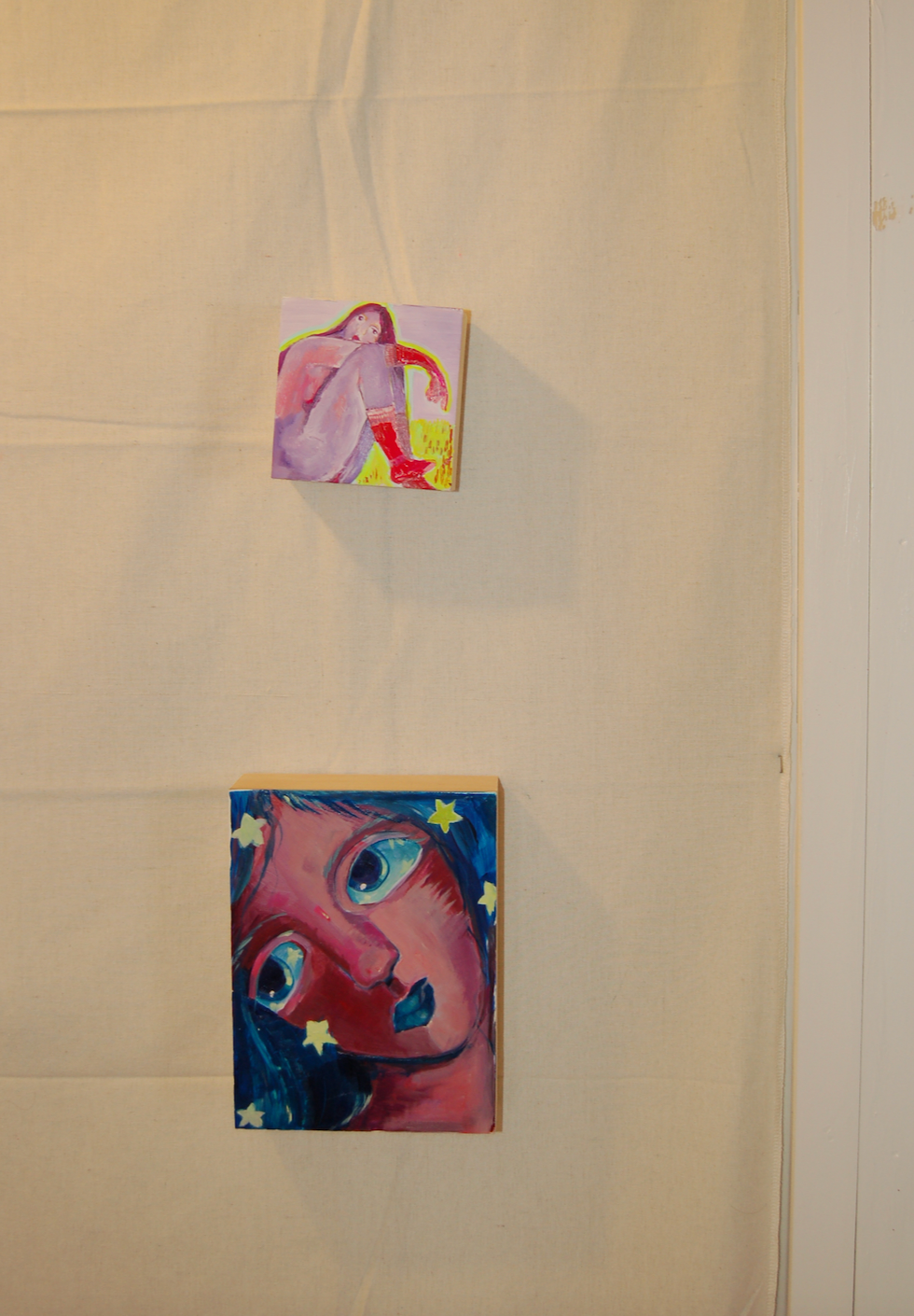 Red Socks & Mittens: Acrylic on Panel